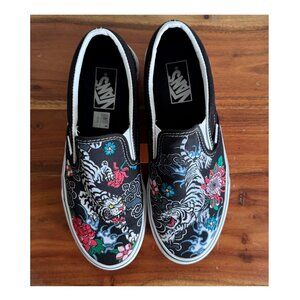 Vans Classic Slip-On Tiger Floral Shoes - Women's 8.5 - Great Condition